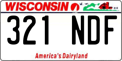 WI license plate 321NDF
