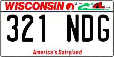 WI license plate 321NDG