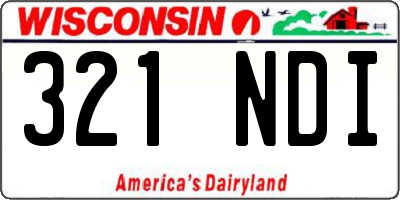 WI license plate 321NDI