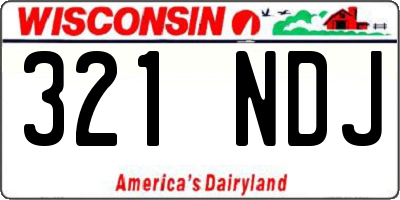WI license plate 321NDJ