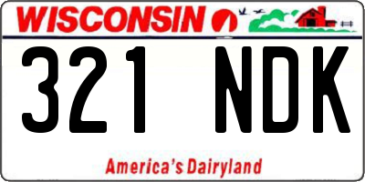 WI license plate 321NDK