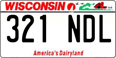 WI license plate 321NDL