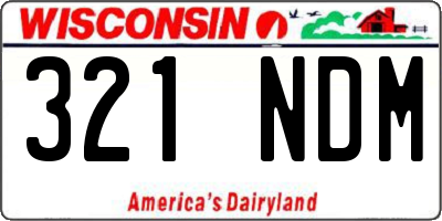 WI license plate 321NDM