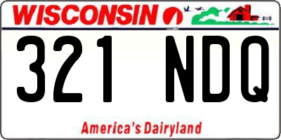 WI license plate 321NDQ