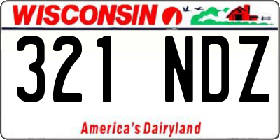WI license plate 321NDZ