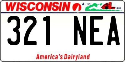WI license plate 321NEA