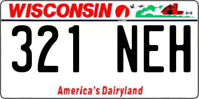 WI license plate 321NEH