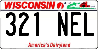 WI license plate 321NEL