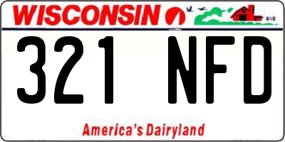 WI license plate 321NFD