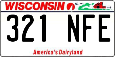 WI license plate 321NFE