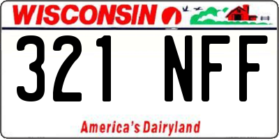 WI license plate 321NFF