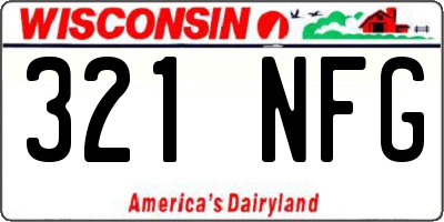 WI license plate 321NFG