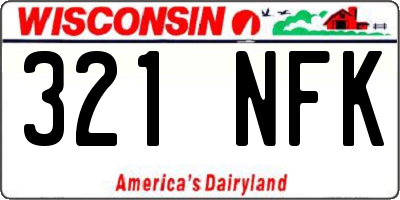 WI license plate 321NFK