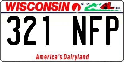 WI license plate 321NFP