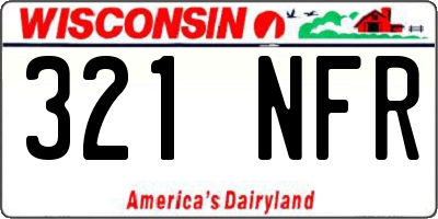 WI license plate 321NFR