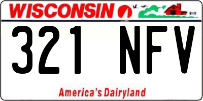 WI license plate 321NFV