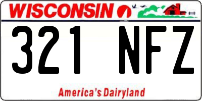WI license plate 321NFZ