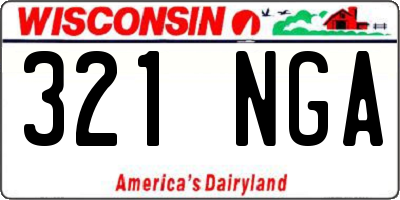 WI license plate 321NGA