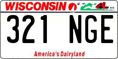 WI license plate 321NGE