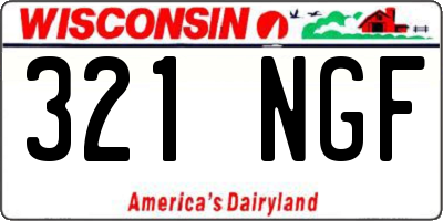 WI license plate 321NGF