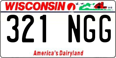 WI license plate 321NGG