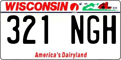 WI license plate 321NGH