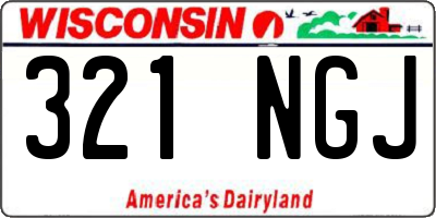 WI license plate 321NGJ