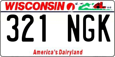 WI license plate 321NGK
