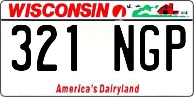 WI license plate 321NGP