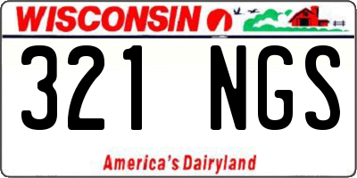 WI license plate 321NGS