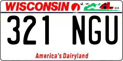 WI license plate 321NGU