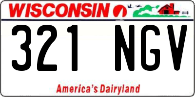 WI license plate 321NGV