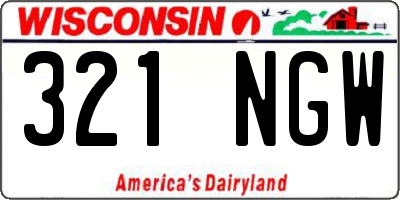 WI license plate 321NGW