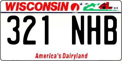 WI license plate 321NHB