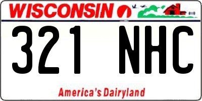 WI license plate 321NHC