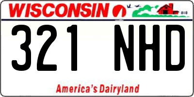 WI license plate 321NHD