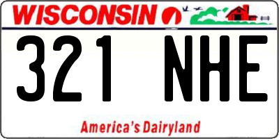 WI license plate 321NHE