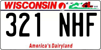 WI license plate 321NHF