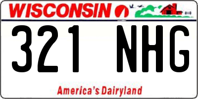 WI license plate 321NHG