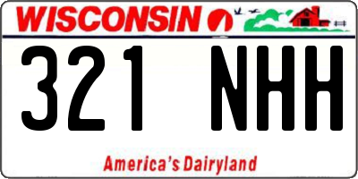WI license plate 321NHH