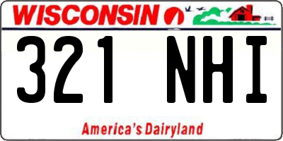 WI license plate 321NHI