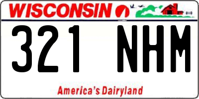 WI license plate 321NHM
