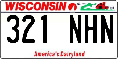 WI license plate 321NHN
