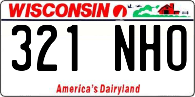 WI license plate 321NHO