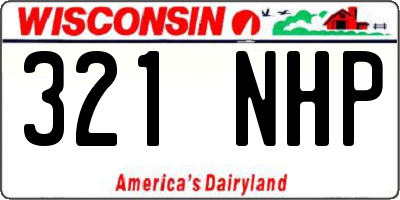 WI license plate 321NHP