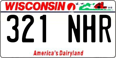WI license plate 321NHR
