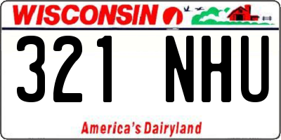 WI license plate 321NHU