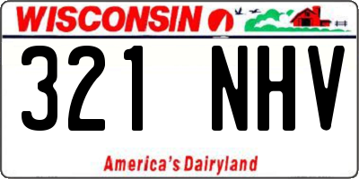 WI license plate 321NHV