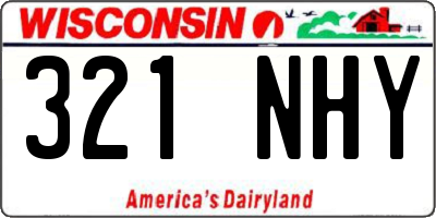 WI license plate 321NHY