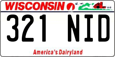 WI license plate 321NID